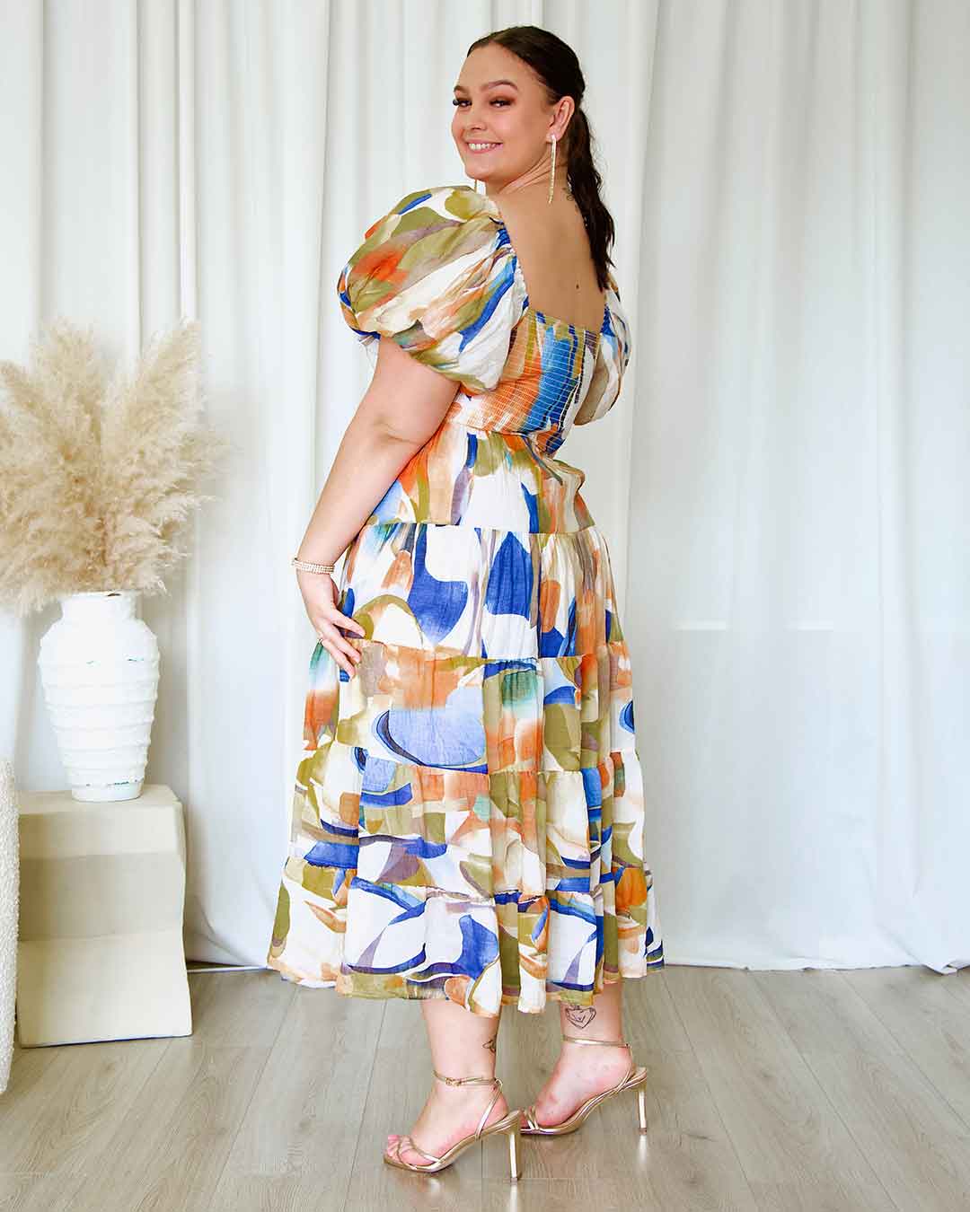 Mathilde Maxi Dress Front - Multi Print