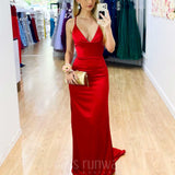 Maurie Satin Gown - Red