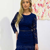 Medindie Lace Dress - Navy