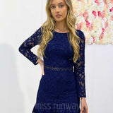 Medindie Lace Dress - Navy