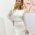 Medindie Lace Dress - White