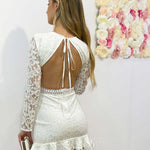 Medindie Lace Dress - White