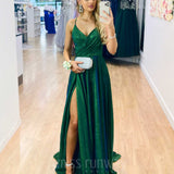 Monroe Glitter Gown - Emerald Green
