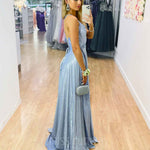 Monroe Glitter Gown - Periwinkle