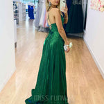 Monroe Glitter Gown - Emerald Green