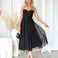 Carrie Glitter Midi Dress - Black