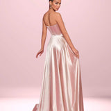 Alexandra Satin Gown - Champagne