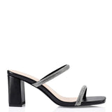 Nattie Diamante Heels - Black