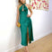 Nicola Satin Midi Dress - Emerald