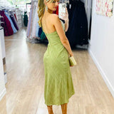 Olivia One Shoulder Midi Dress - Sage