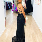 Paige Sequin Gown Black