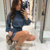 Piper Dress - Steel Blue