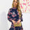 Piper Floral Dress - Navy