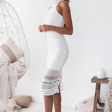 Rivers Midi Lace Dress - White - Miss Runway Boutique