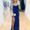 Shanghai Glitter Gown - Cobalt