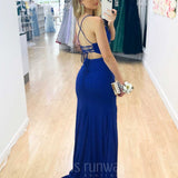 Shanghai Glitter Gown - Cobalt