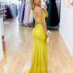 Shanghai Glitter Gown - Yellow