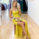 Shanghai Glitter Gown - Yellow