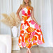 Siena Floral Maxi Dress - Orange/Pink