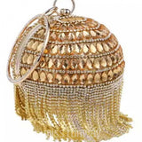 Skyla Circle Clutch Bag - Gold