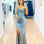 Stephanie Sequin Gown - Ice Blue