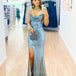 Stephanie Sequin Gown - Ice Blue