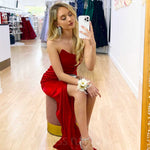 Taipei Satin Gown - Red