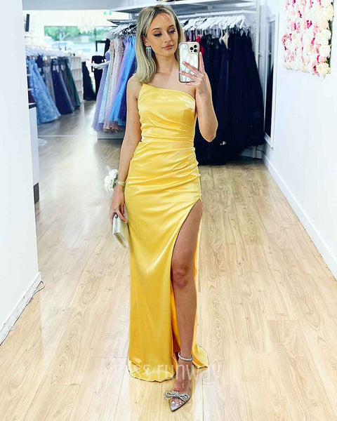 Taipei Satin Gown Yellow