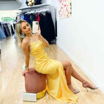 Taipei Satin Gown Yellow