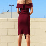 Tammy Midi Dress - Wine - Miss Runway Boutique