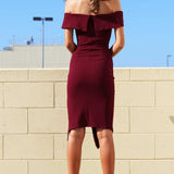 Tammy Midi Dress - Wine - Miss Runway Boutique