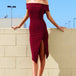 Tammy Midi Dress - Wine - Miss Runway Boutique