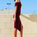 Tammy Midi Dress - Wine - Miss Runway Boutique