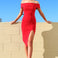 Tammy Midi Dress - Red - Miss Runway Boutique