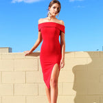 Tammy Midi Dress - Red - Miss Runway Boutique