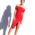 Tammy Midi Dress - Red - Miss Runway Boutique