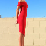 Tammy Midi Dress - Red - Miss Runway Boutique