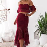Celine Lace Set - Wine - Miss Runway Boutique