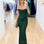 Valerie Sequin Gown - Emerald Green