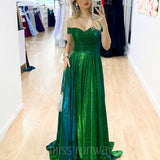 Victoria Glitter Gown - Emerald Green