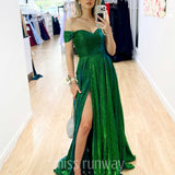 Victoria Glitter Gown - Emerald Green