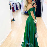 Victoria Glitter Gown - Emerald Green