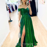 Victoria Glitter Gown - Emerald Green
