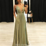 Vivien Glitter Gown - Sage
