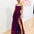 Zahara Glitter Gown Wine