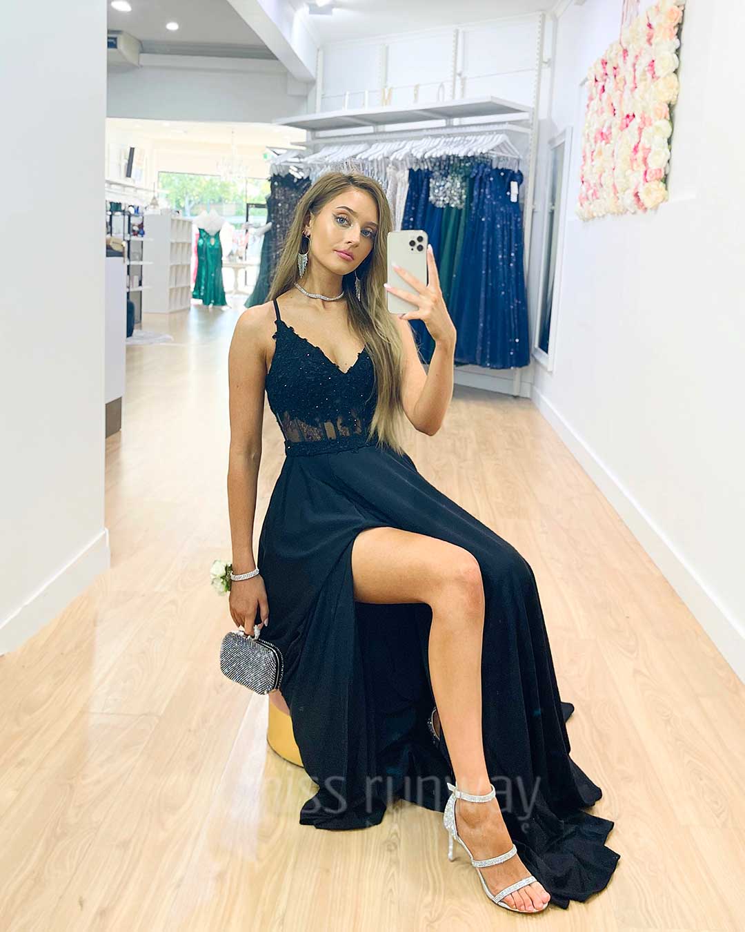 Shop Formal Dress - Zoe Gown - Black fifth image