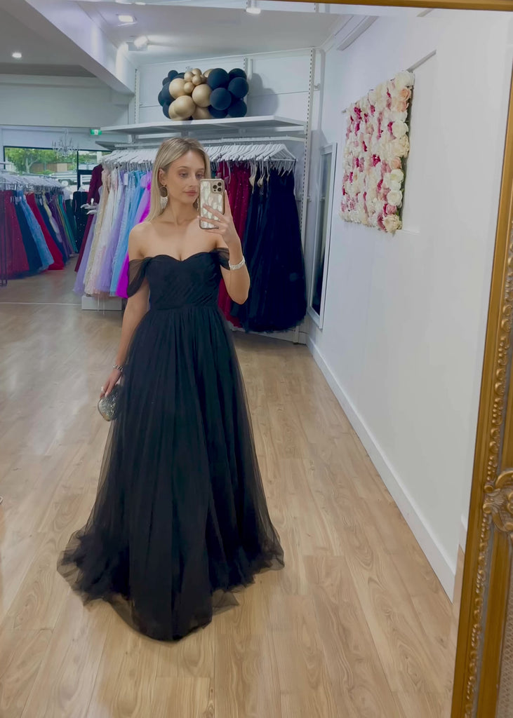 Genevieve Tulle Gown Black