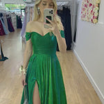 Victoria Glitter Gown - Emerald Green