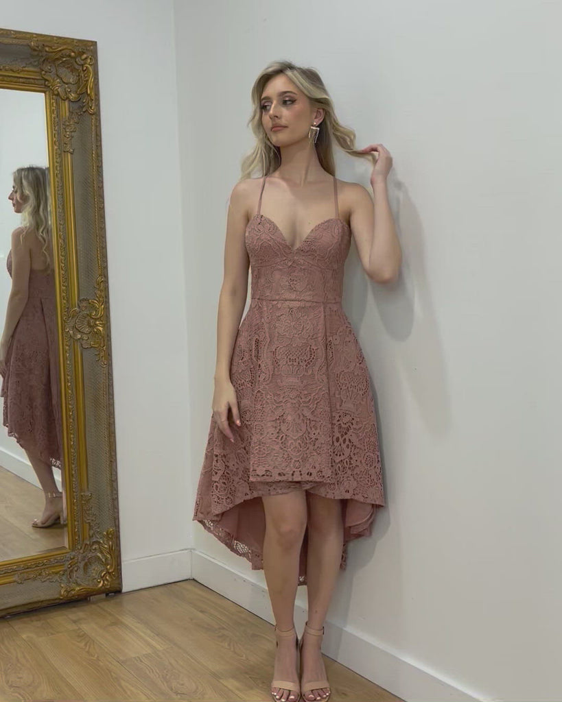 Marilyn Lace Dress - Mauve