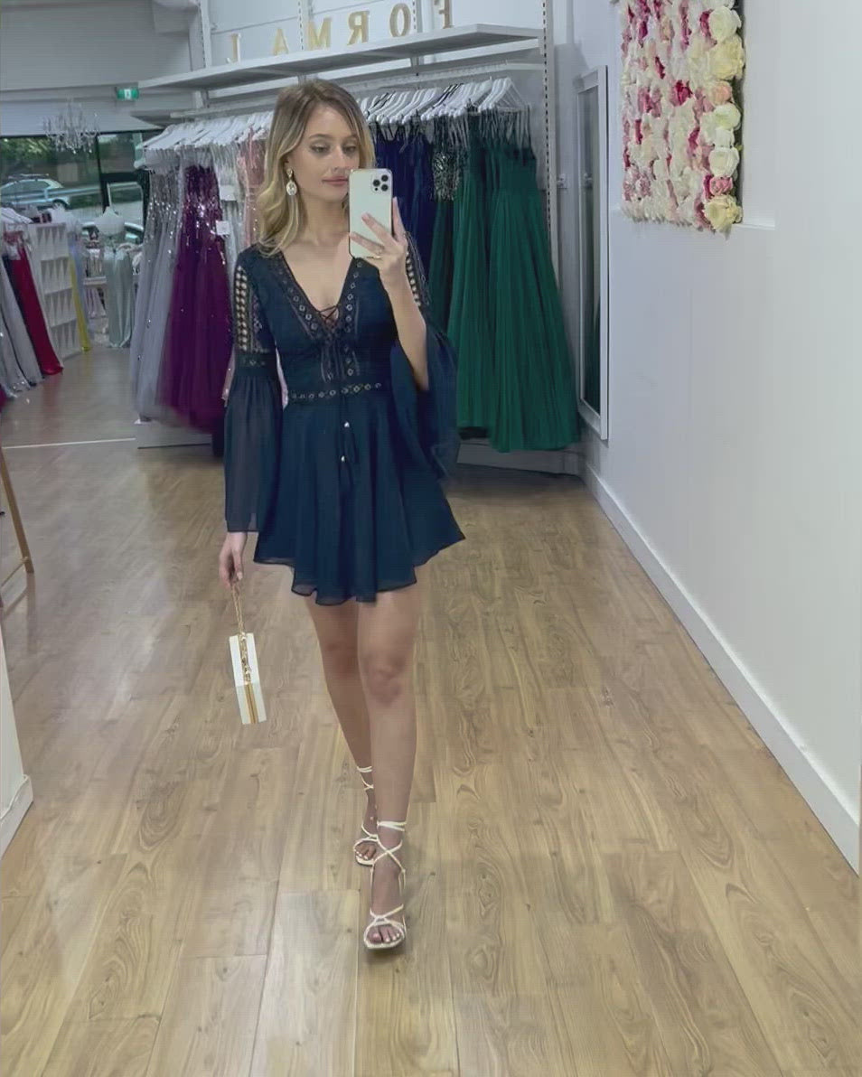 Alyse Lace Dress - Navy